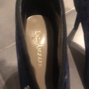 Brand new blue suede shoes.